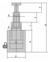 Enkelw telescopische cilinder 50T- slag 300mm hoogte 350mm