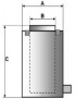 Enkelwerkende stelring cilinder 50T - slag 50mm hoogte 164mm