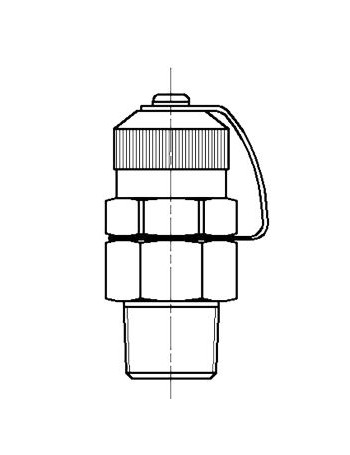 Meetkoppeling 1/4 NPT RVS