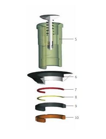 Bladder accumulator onderdelen kit 2, 1-6L