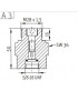 Roth vulventiel adapter M28x1.5 /  5/8-18UNF