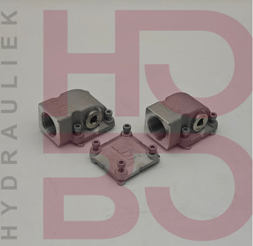 ILLZSET5G25H — ASA rail connector-set BSP 1″ (2× 90°)